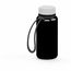 Trinkflasche "Refresh", 400 ml, inkl. Strap (schwarz, weiß) (Art.-Nr. CA008448)