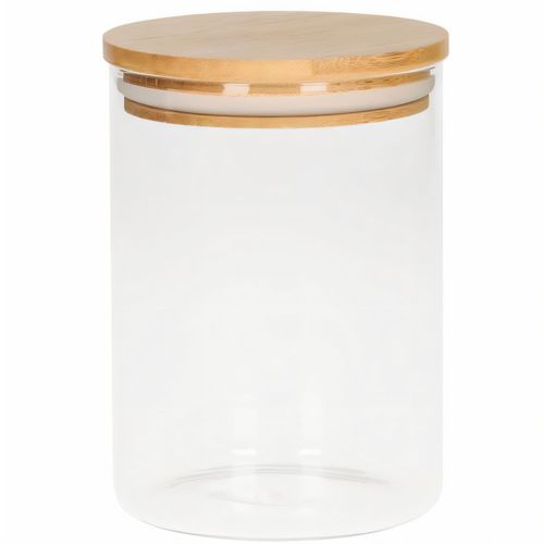 Glasbehälter "Bamboo", 0,65 l (Art.-Nr. CA029180) - Umweltfreundlicher Aufbewahrungsbehälte...