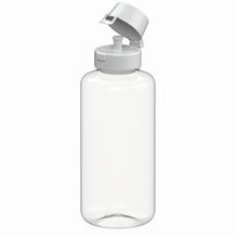 Trinkflasche "School", 1,0 l (transluzent-rot, weiß) (Art.-Nr. CA035617)