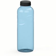 Trinkflasche Carve "Refresh", 1,0 l (transparent-blau, schwarz) (Art.-Nr. CA042319)