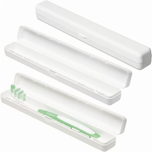 Schutzbox "Zahnbürste" (Art.-Nr. CA043947) - Kunststoffdose zum Aufklappen mit Platz...