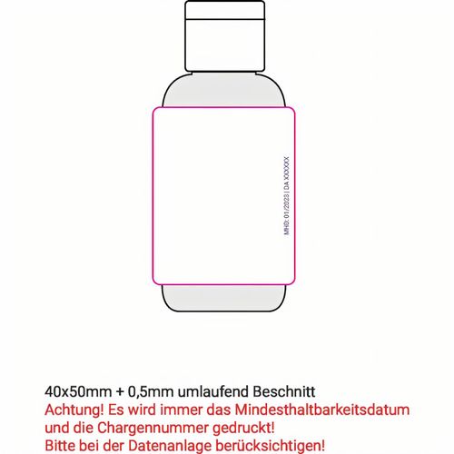 Handdesinfektionsgel 'Mano', 50ml (Art.-Nr. CA052409) - MADE IN GERMANY. Handdesinfektion wirkt...