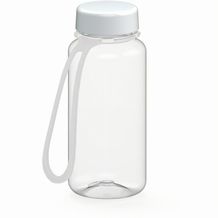 Trinkflasche "Refresh", 400 ml, inkl. Strap (transparent, weiß) (Art.-Nr. CA056050)