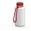 Trinkflasche "Refresh", 700 ml, inkl. Strap (weiß, rot) (Art.-Nr. CA073539)