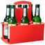 Bierflaschenträger "Take 6" (standard-rot) (Art.-Nr. CA076236)