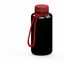 Trinkflasche "Refresh", 700 ml, inkl. Strap (schwarz, rot) (Art.-Nr. CA093208)