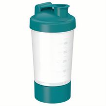 Shaker "Protein", Pro 1, 0,40 l (transparent, teal) (Art.-Nr. CA115579)