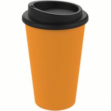 Kaffeebecher "Premium" (standard-gelb, schwarz) (Art.-Nr. CA116481)