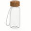 Trinkflasche "Natural", 400 ml, inkl. Strap (transparent) (Art.-Nr. CA122998)