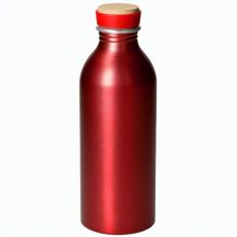 Aluminiumflasche "Breeze", 650 ml (rot, natur) (Art.-Nr. CA125613)