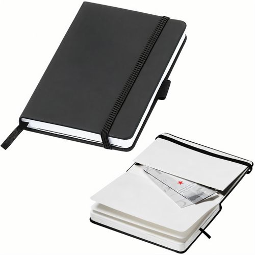 Notizbuch "Agenda" A6 (Art.-Nr. CA128628) - PVC beschichtetes Notizbuch mit schwarze...