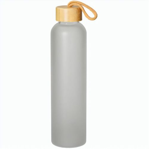Glasflasche "Bamboo" 750 ml, Frosted (Art.-Nr. CA154340) - Die "Bamboo" Glasflasche vereint Nachhal...