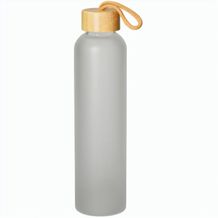 Glasflasche "Bamboo" 750 ml, Frosted (Grau) (Art.-Nr. CA154340)