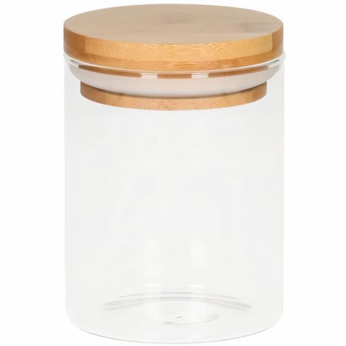 Glasbehälter "Bamboo", 0,35 l (Art.-Nr. CA177444) - Umweltfreundlicher Aufbewahrungsbehälte...