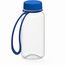 Trinkflasche "Refresh", 400 ml, inkl. Strap (transparent, blau) (Art.-Nr. CA180775)