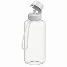 Trinkflasche "School", 1,0 l, inkl. Strap (weiß, schwarz) (Art.-Nr. CA183481)