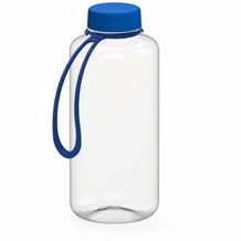Trinkflasche "Refresh", 1,0 l, inkl. Strap (transparent, blau) (Art.-Nr. CA184662)