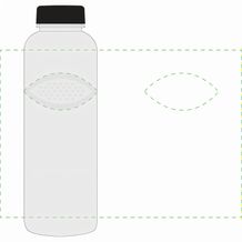 Trinkflasche Carve "Refresh" Colour 1,0 l (transparent-blau / weiß) (Art.-Nr. CA208231)