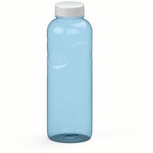 Trinkflasche Carve "Refresh", 1,0 l (transparent-blau, weiß) (Art.-Nr. CA208231)