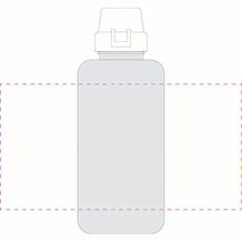 Trinkflasche "School" klar-transparent 1,0 l (transparent / weiß) (Art.-Nr. CA209920)