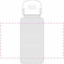 Trinkflasche "Sports" klar-transparent 0,4 l (transparent / schwarz) (Art.-Nr. CA210803)