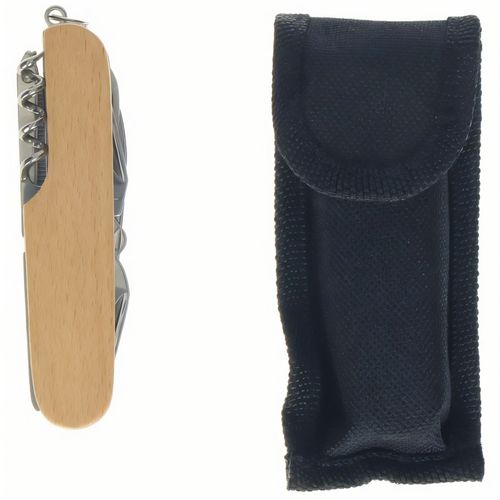 Taschenmesser "Wood" (Art.-Nr. CA222755) - Taschenmesser aus Edelstahl mit einem...