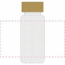 Trinkflasche "Natural" klar-transparent inkl. Strap 0,4 l (transparent) (Art.-Nr. CA224951)