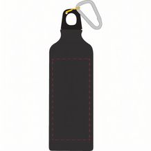 Aluminiumflasche "Sporty-2Tone" schwarz 0,6 l (Gelb / schwarz) (Art.-Nr. CA233293)