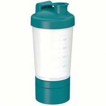 Shaker "Protein", Pro 2, 0,40 l (transparent, teal) (Art.-Nr. CA241056)