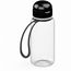 Trinkflasche "Sports", 400 ml, inkl. Strap (transparent, schwarz) (Art.-Nr. CA250953)