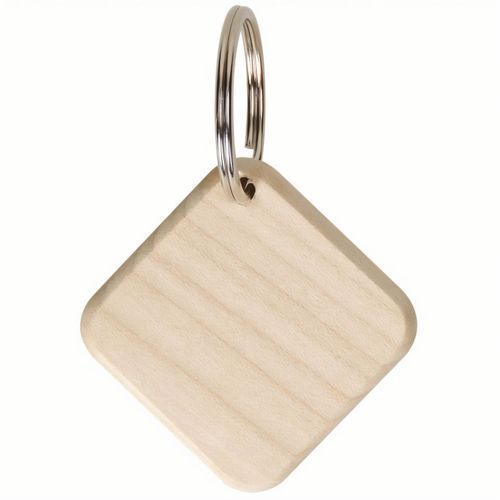 Holzschlüsselanhänger "Maple" eckig (Art.-Nr. CA252695) - Schöner Schlüsselanhänger aus Ahornho...