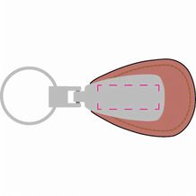 Schlüsselanhänger 'Cardiff' oval (braun) (Art.-Nr. CA267613)