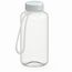 Trinkflasche "Refresh", 700 ml, inkl. Strap (transparent, weiß) (Art.-Nr. CA278970)
