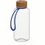 Trinkflasche "Natural", 1,0 l, inkl. Strap (transparent, blau) (Art.-Nr. CA279628)