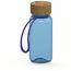 Trinkflasche "Natural", 400 ml, inkl. Strap (transparent-blau, blau) (Art.-Nr. CA292921)