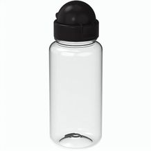 Trinkflasche "Junior", 400 ml (transparent, schwarz) (Art.-Nr. CA299442)