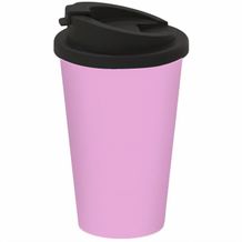 Kaffeebecher "Premium Deluxe" (rosa, schwarz) (Art.-Nr. CA305615)