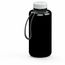 Trinkflasche "Refresh", 1,0 l, inkl. Strap (schwarz, weiß) (Art.-Nr. CA313559)