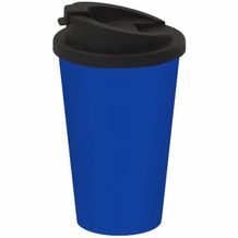 Kaffeebecher "Premium Deluxe" (standard-blau PP, schwarz) (Art.-Nr. CA321929)
