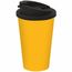 Kaffeebecher "Premium Deluxe" (standard-gelb, schwarz) (Art.-Nr. CA327329)
