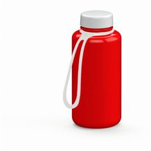 Trinkflasche "Refresh", 700 ml, inkl. Strap (rot, weiß) (Art.-Nr. CA328077)
