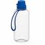 Trinkflasche "School", 1,0 l, inkl. Strap (transparent, blau) (Art.-Nr. CA340015)