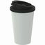 Kaffeebecher "Premium Deluxe" (weiß, schwarz) (Art.-Nr. CA366095)