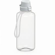 Trinkflasche "School", 1,0 l, inkl. Strap (transparent, weiß) (Art.-Nr. CA366607)