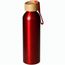 Aluminiumflasche "Bamboo" 0,6 l (rot, natur) (Art.-Nr. CA368597)