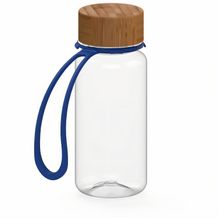 Trinkflasche "Natural", 400 ml, inkl. Strap (transparent, blau) (Art.-Nr. CA372037)