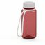 Trinkflasche "Refresh", 400 ml, inkl. Strap (transluzent-rot, weiß) (Art.-Nr. CA381414)