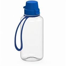 Trinkflasche "School", 700 ml, inkl. Strap (transparent, blau) (Art.-Nr. CA399903)