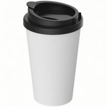 Kaffeebecher "PremiumPlus" (weiß, schwarz) (Art.-Nr. CA400219)