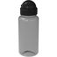 Trinkflasche "Junior", 400 ml, RENEW (transparent-schwarz, schwarz) (Art.-Nr. CA402862)